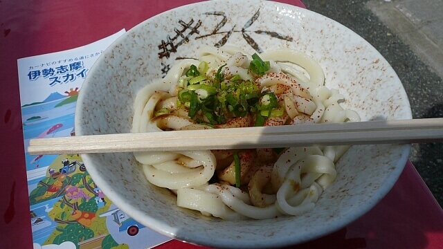 展望台で食べた伊勢うどん