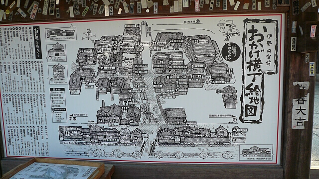 おかげ横丁の案内絵地図