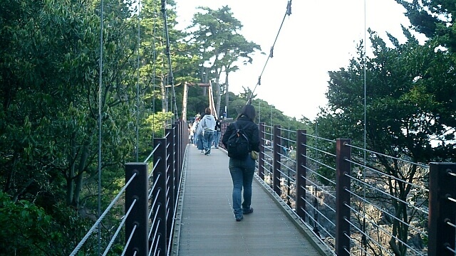 吊り橋からの眺めも絶景