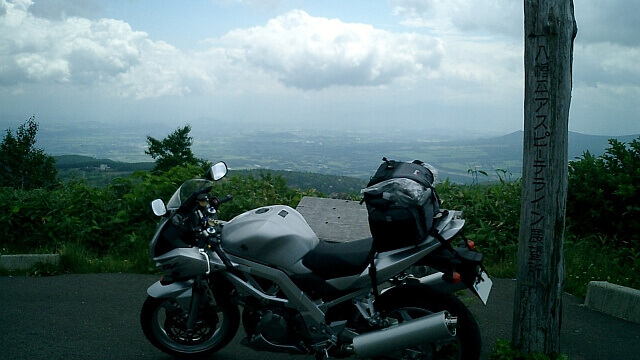 展望台からの景色と愛車