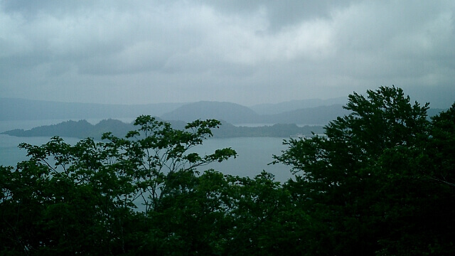 発荷峠から見た十和田湖